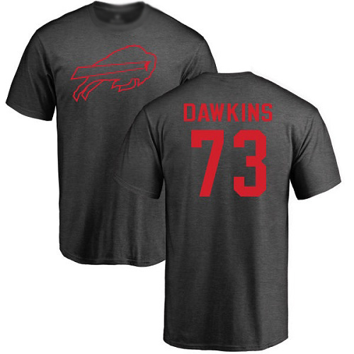 Men NFL Buffalo Bills #73 Dion Dawkins Ash One Color T Shirt